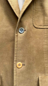 Undercover Dual-color Stand-up Collar Velvet Blazer Jacket