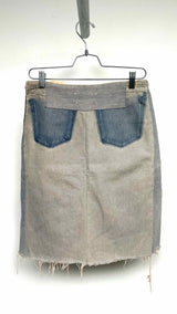 Margiela Artisanal Deconstructed Fray Denim Skirt