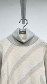 Jil Sander High-neck Stripe Casmere Sweater
