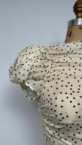 Magda Butrym Sheer Polka-dot Runched Dress