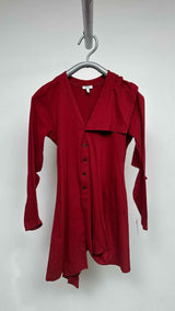 Morgane Le fay Collar-less Detailed Reconstructed Shirt Dress