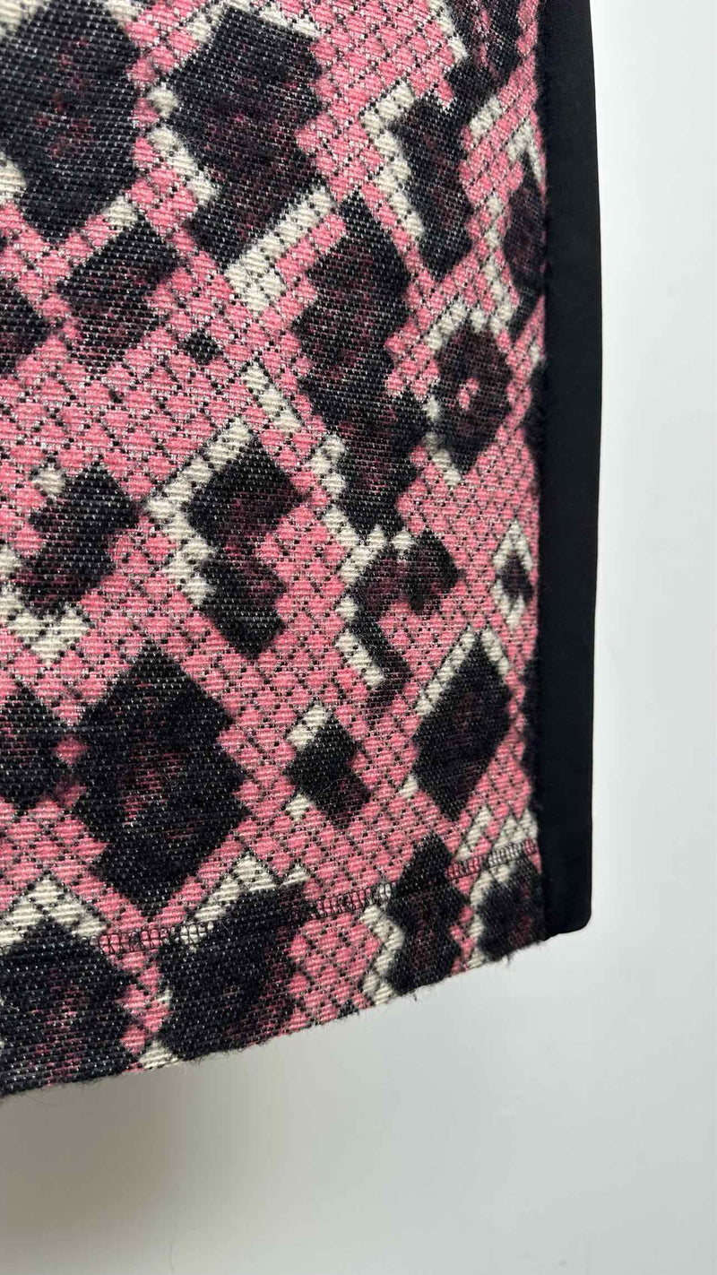 Balenciaga Check Jacquard Hybrid Skirt