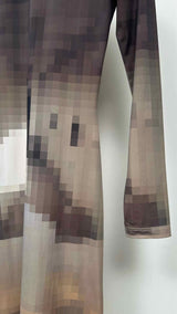 MM6 L/S Pixel-pattern Dress