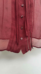 PRADA Sheer Silk Light Pleat Shirt