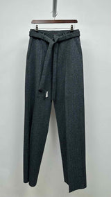 Ermenegildo Zegna Heavy-weight Belted Wide Pants