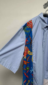 Versace S/S Multi-Panel Starfish Print Shirt