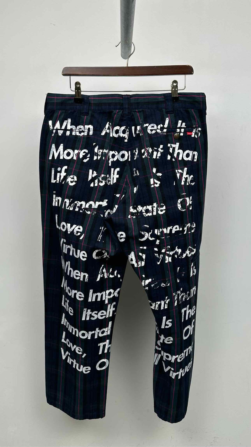 Supreme X Junya Watanabe Plaid Painted Work Pants
