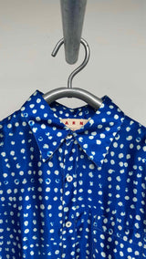 Marni Polka Dot Fringe Satin Shirt