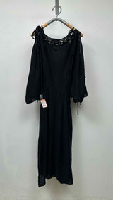 PRADA Sequim-embellished Drawstring Silk Dress