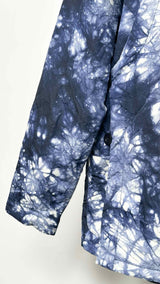 Blue Blue Japan Kagozome Quilteed Wrap Puffer Jacket