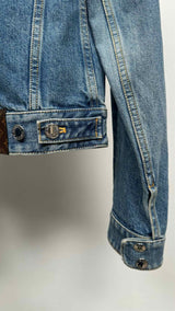 Louis Vuitton X Kusama Yayoi Faces Leather-patch Denim Jacket