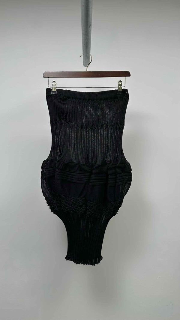 Issey Miyake Sheer Pleated Balloon Knit Skirt