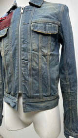 Margiela Zip-up Patched Denim Jacket