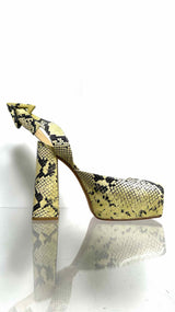 Bottega Veneta Python Buckled Platform Pumps