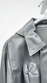 Off-White Leather Bomber Jacket