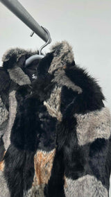 Supreme Patchwork Windstopper Hooded Faux-Fur Jacket