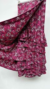 Women's Comme Des Garcons Floral-embroidered Macrame Wrap-top Ruffle Skirt