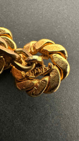 Chanel CC Logo Round Chain Cufflinks