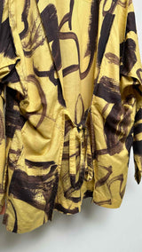 Issey Miyake Blushed Stroke Pattern Oversized Blazer Jacket