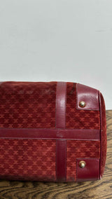 CELINE Macadam Suede Small Boston Bag