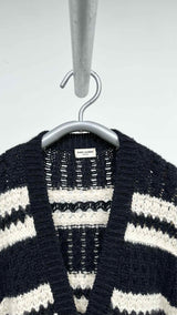 Saint Laurent Border Mohair Long Cardigan