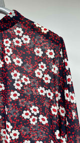 Comme Des GarÃ§ons Comme Des GarÃ§ons L/S Floral Sheer Dress