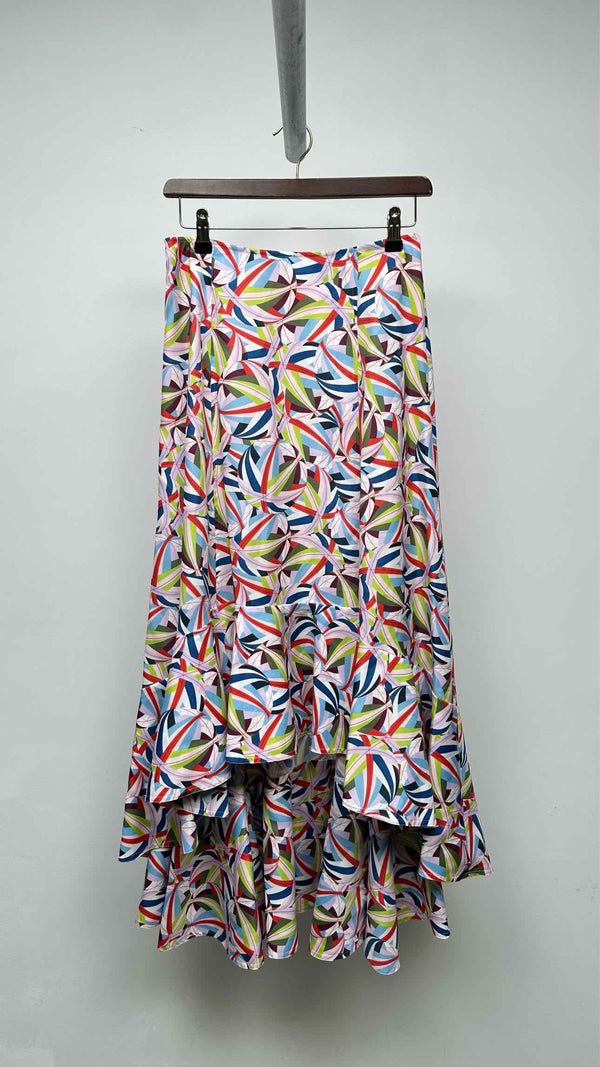 Adeam Printed Wraffle Skirt