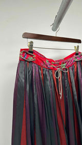 Jean Paul Gaultier Floral Stripe Satin Skirt