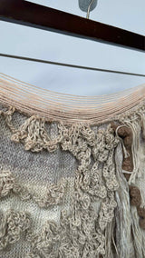 Rodarte Mixed-media Hand-knit Fringe Long Skirt