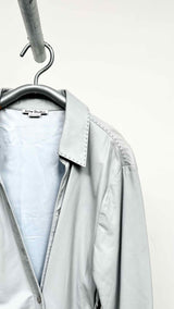 Acne Studios Drawstring Stitching Leather Trench Coat