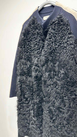Marni Front-shearling Knit Long Cardigan