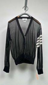Thom Browne Silk Organza Cropped Cardigan