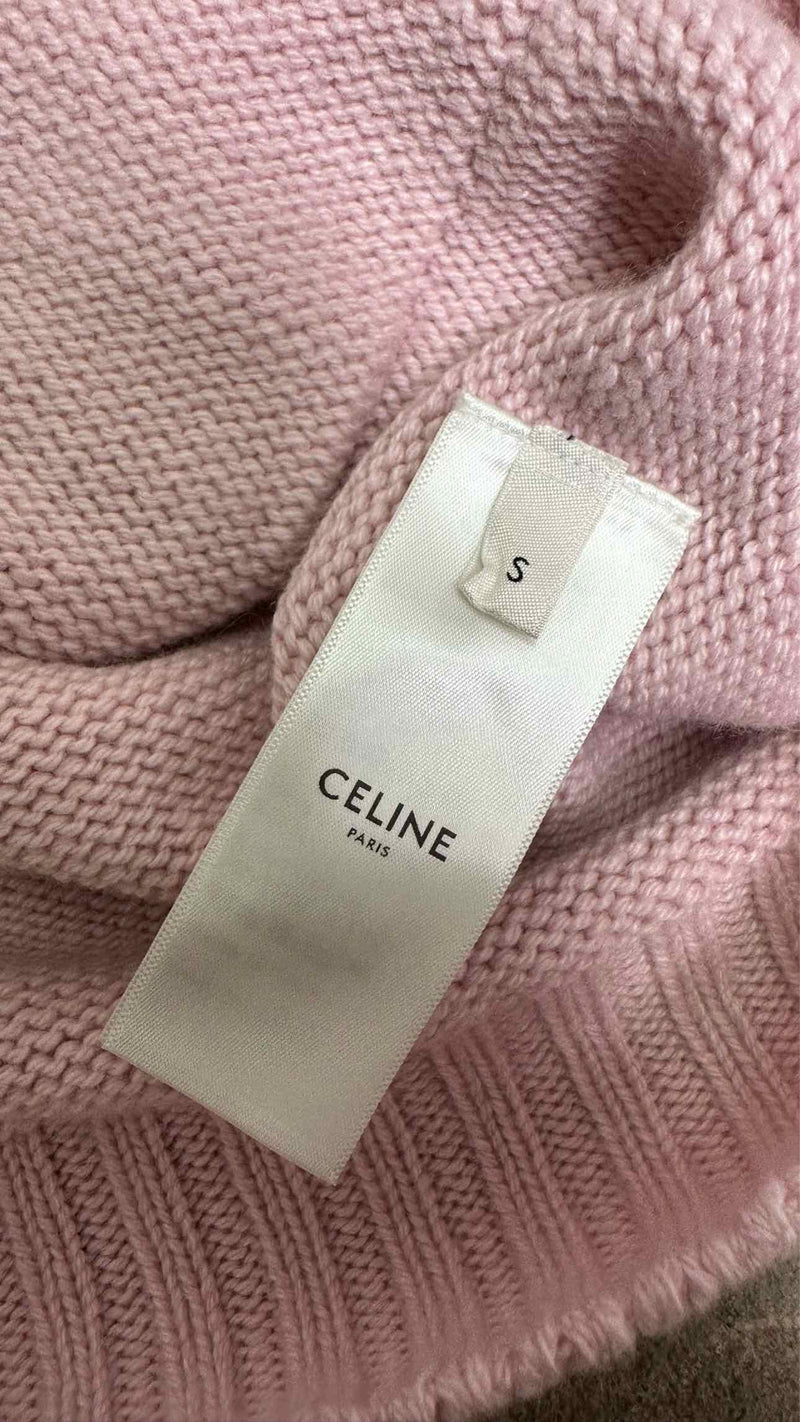 CELINE Triomphe-Horsebit V-Neck Sweater