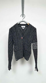 Thom Browne Cable Knit Cropped Cardigan
