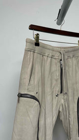 Rick Owens Drop-crotch Suede Leather Easy Pants