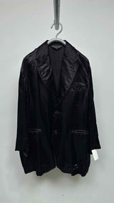 Comme Des Garcons Homme Plus Back-logo Floral Oversized Satin Jacket