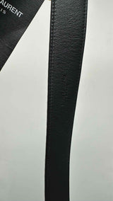 Saint Laurent Heart-buckle Leather Belt