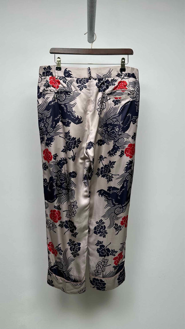 Gucci Dragon-printed Silk Easy Pants