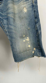 Hysteric Glamour Distressed Studded Denim Shorts
