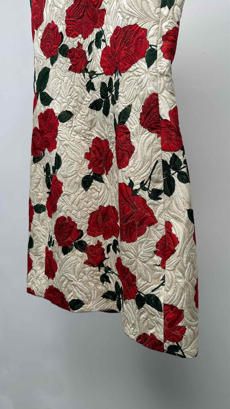 Saint Laurent Jacquard Rose N/S Dress