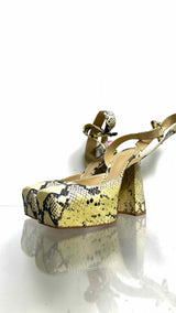 Bottega Veneta Python Buckled Platform Pumps