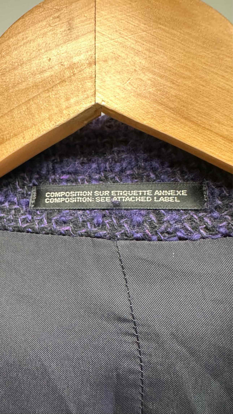 Yohji Yamamoto Pour Homme Double-breast Tweed Wrap Coat