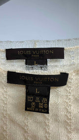 Louis Vuitton Cashmere Perforated Belted Cardigan