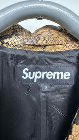 Supreme Leather Snake Trench Coat