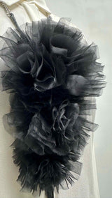 Noir Kei Ninomiya Flower Corsage Loop Tie