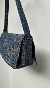 Acne Studios Monogram Denim Shoulder Bag