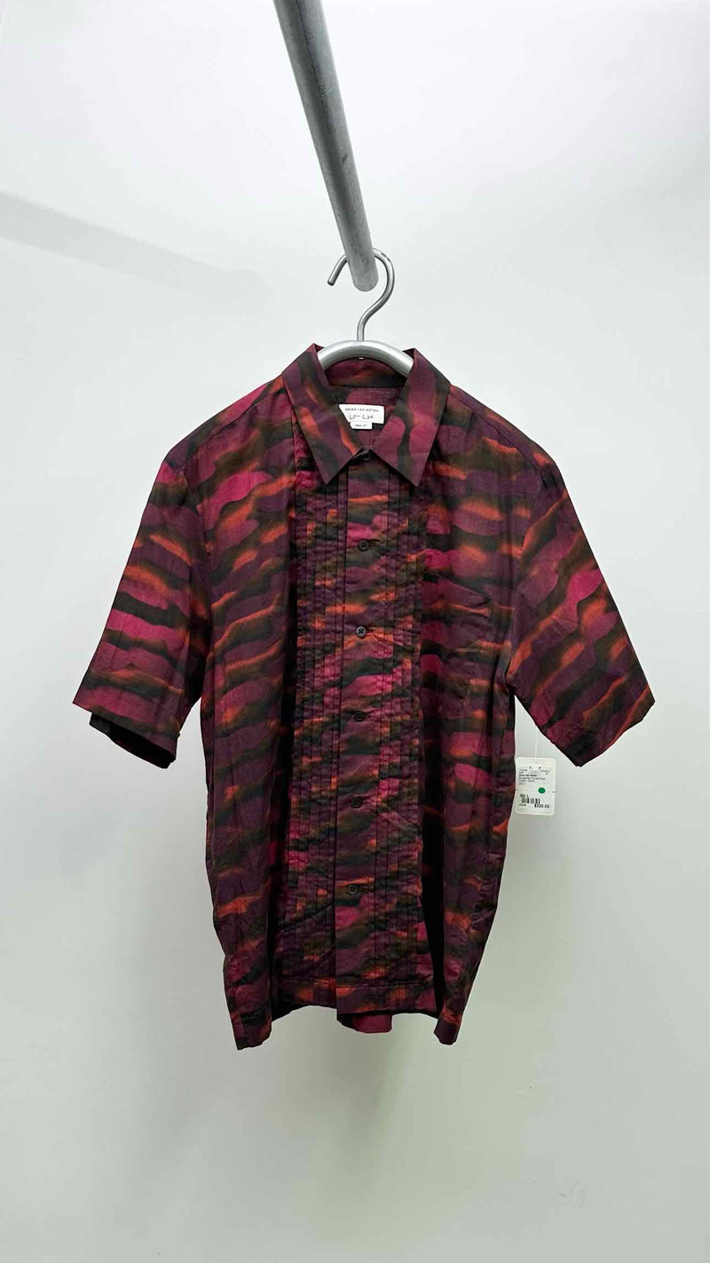 Dries Van Noten S/S Front Pleated Printed Shirt