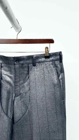Comme Des Garcons Homme Plus Metalic-effect Layered Pants