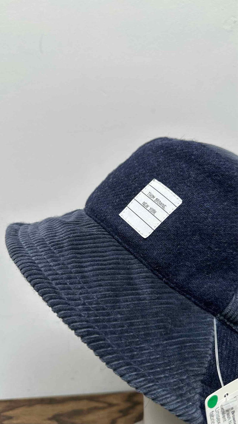Thom Browne Felt Corduroy Patchwork Bucket Hat