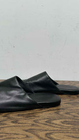 Saint Laurent Leather Plaza Mules